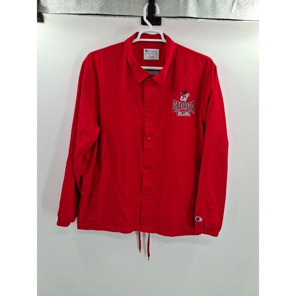 Champion Georgia Bulldogs‎ Men's Red Classic Coaches Jacket XXL